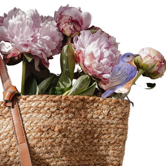 Decorating Your Straw Bag with a Bird brooch