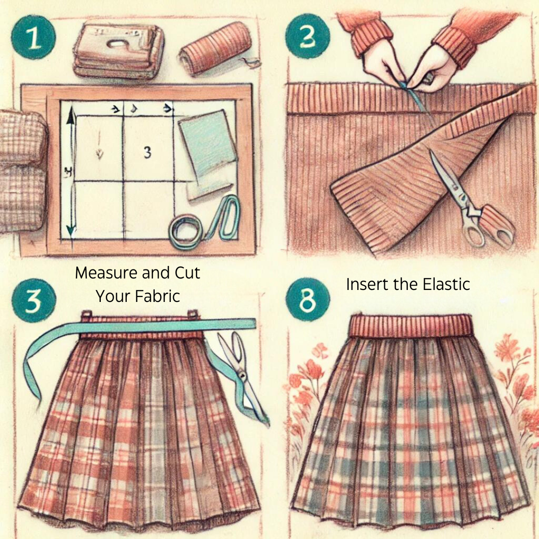 How to Sew a Skirt with Elastic Waistband