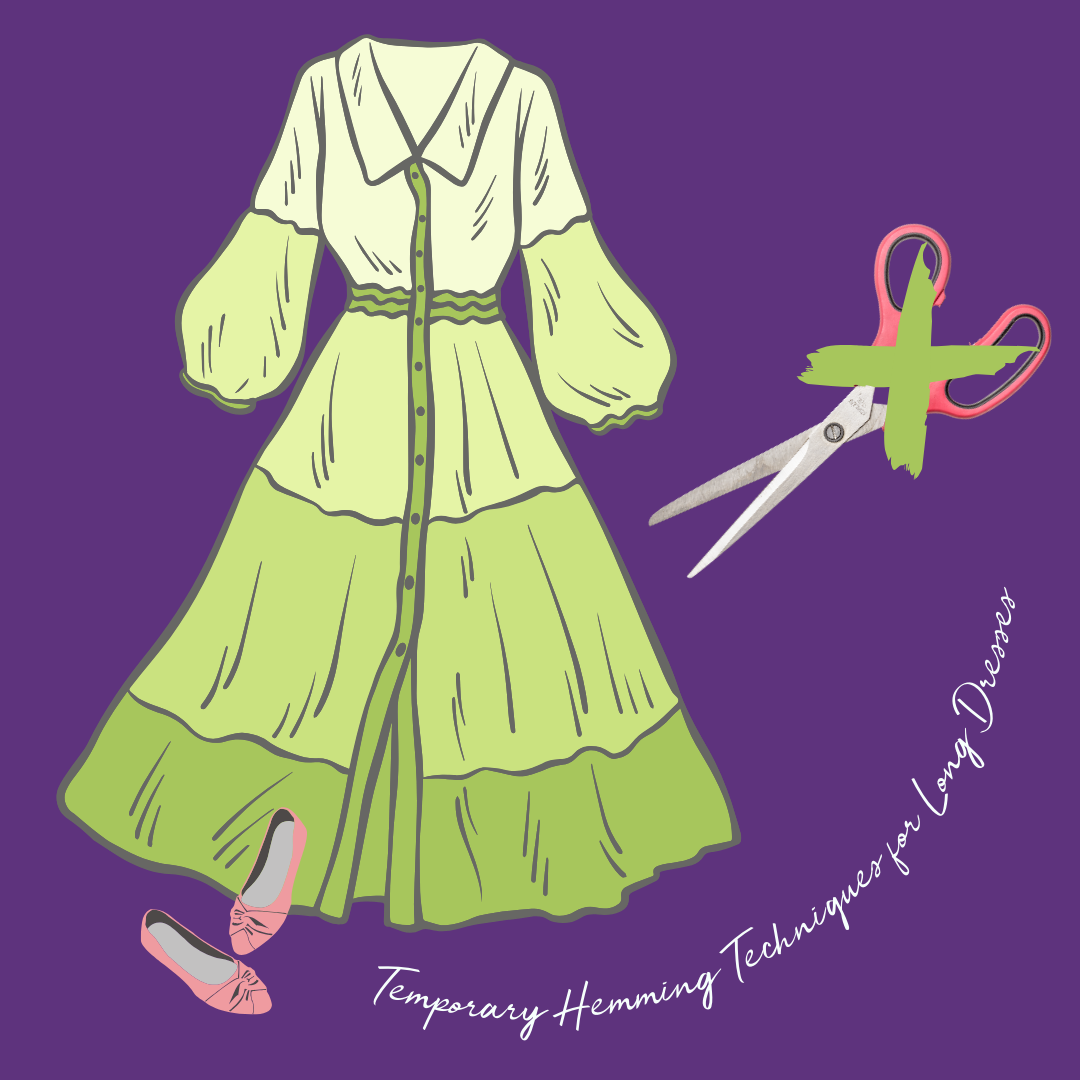 How to make a long dress shorter temporarily