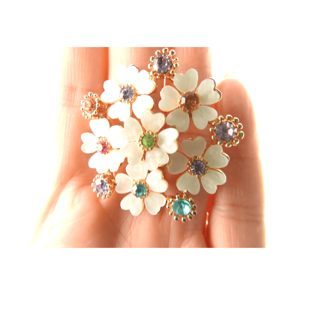 Women hydrangea jewelry brooch
