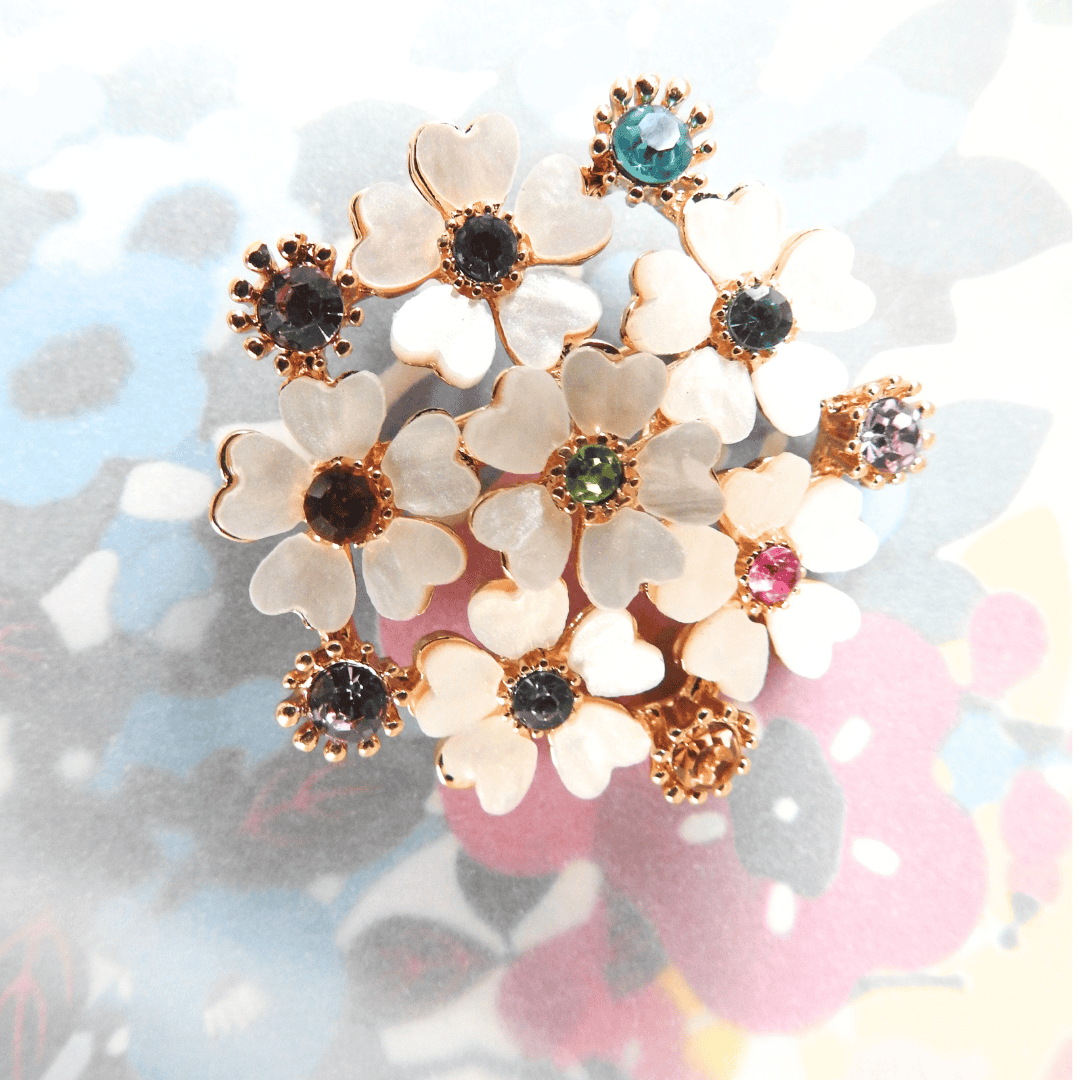 hydrangea jewelry brooch