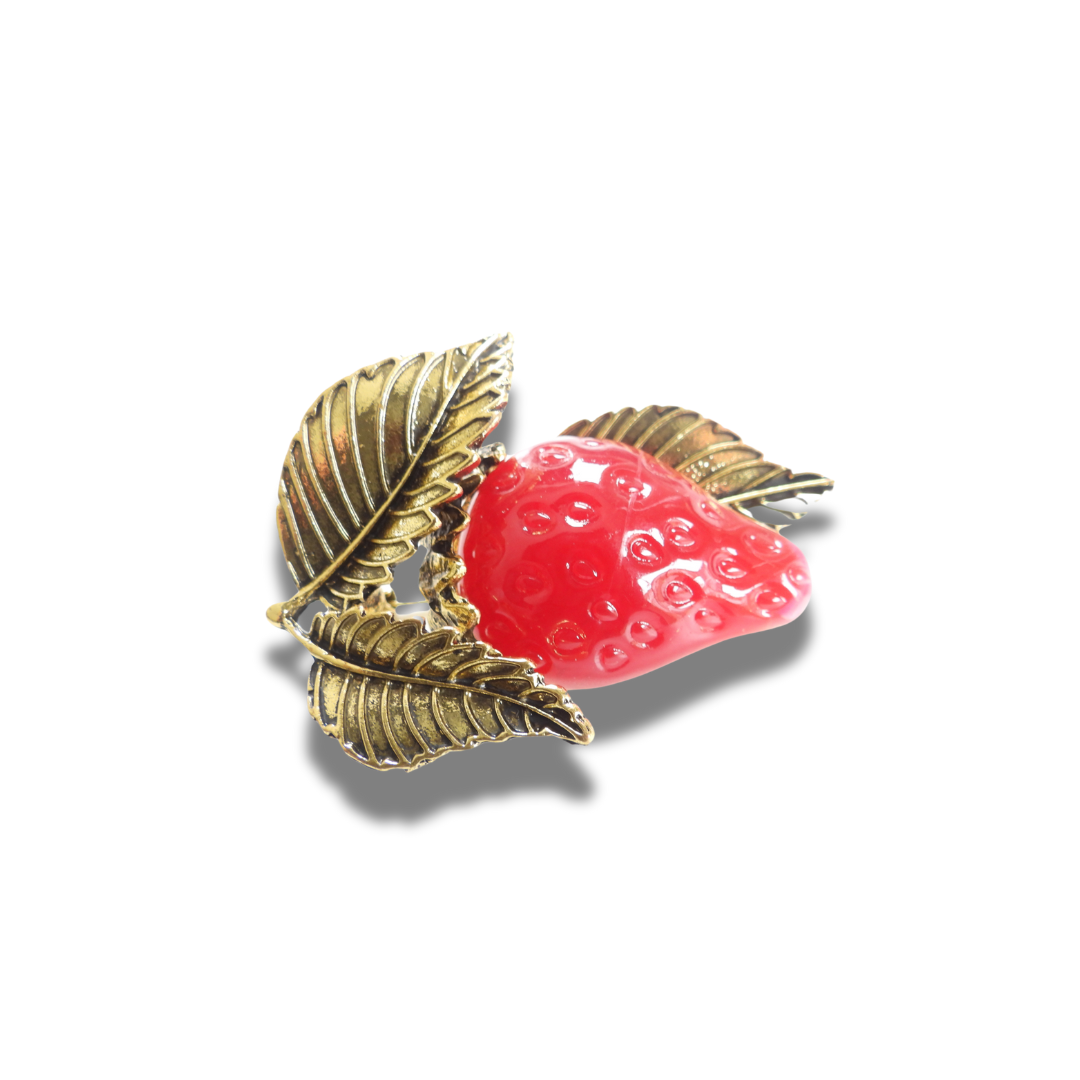 Jumbo strawberry brooch jewelry