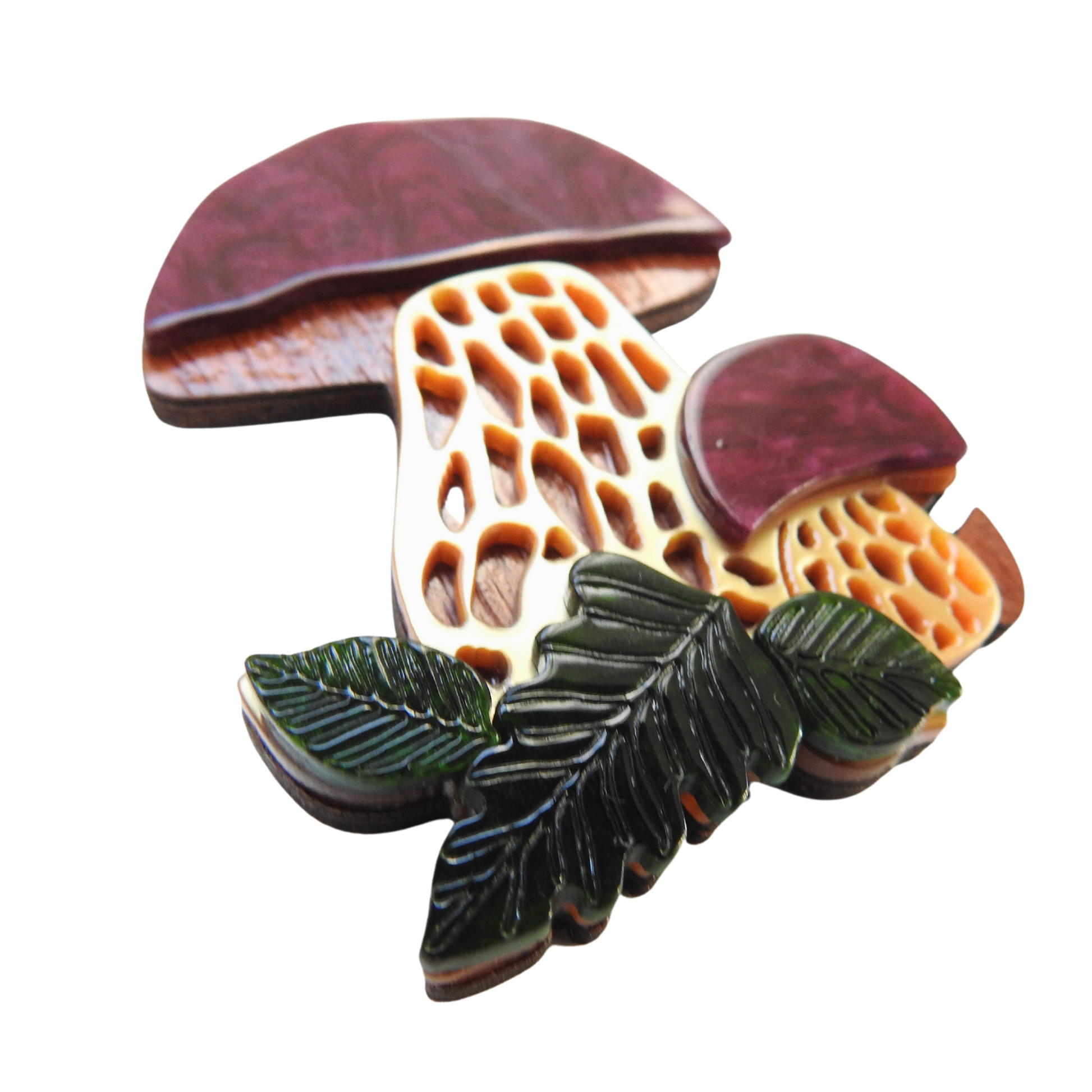 mushroom brooch
