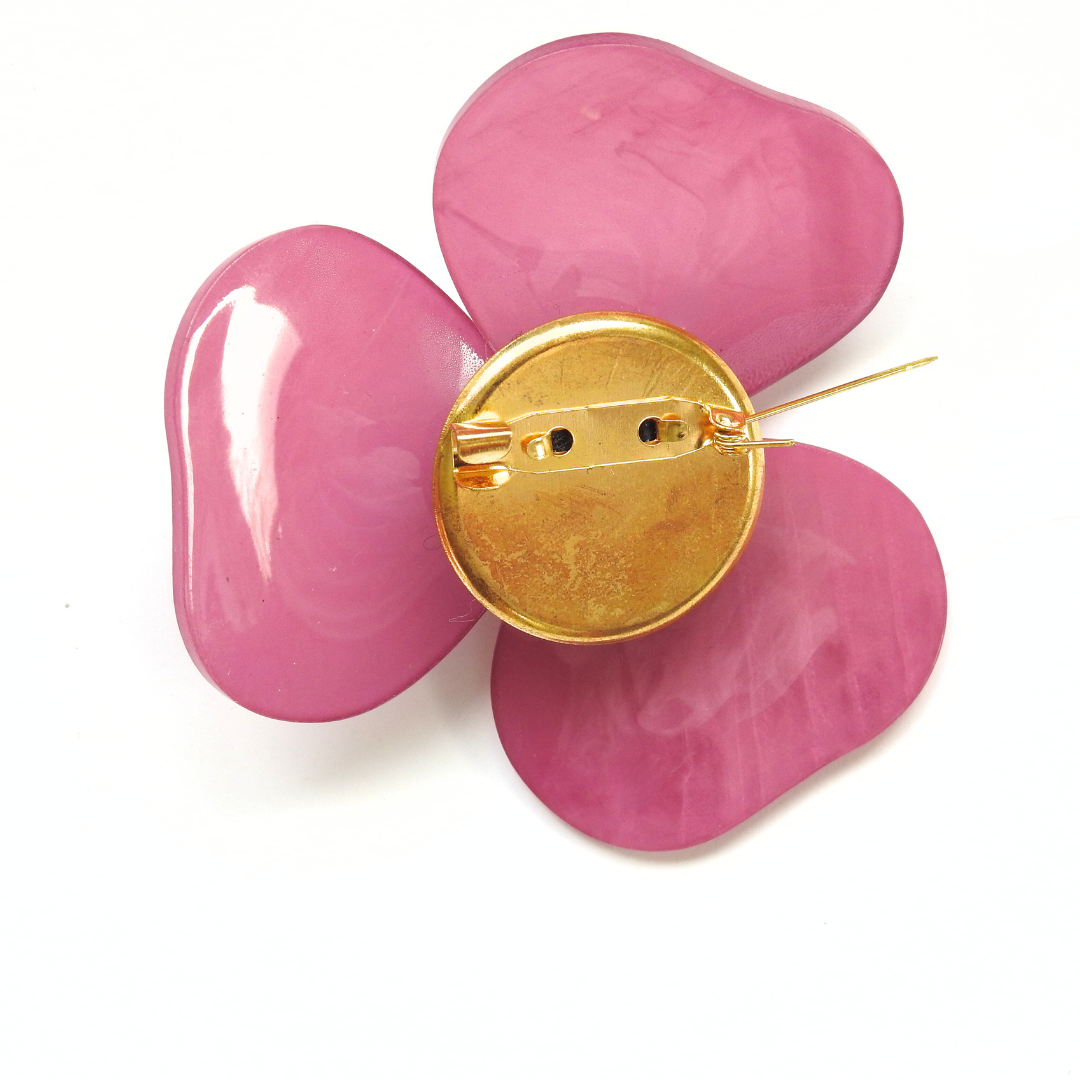 Purple Flower Brooch Pin
