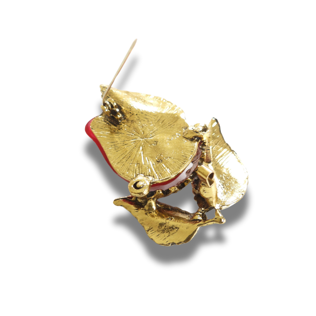 Jumbo strawberry brooch jewelry