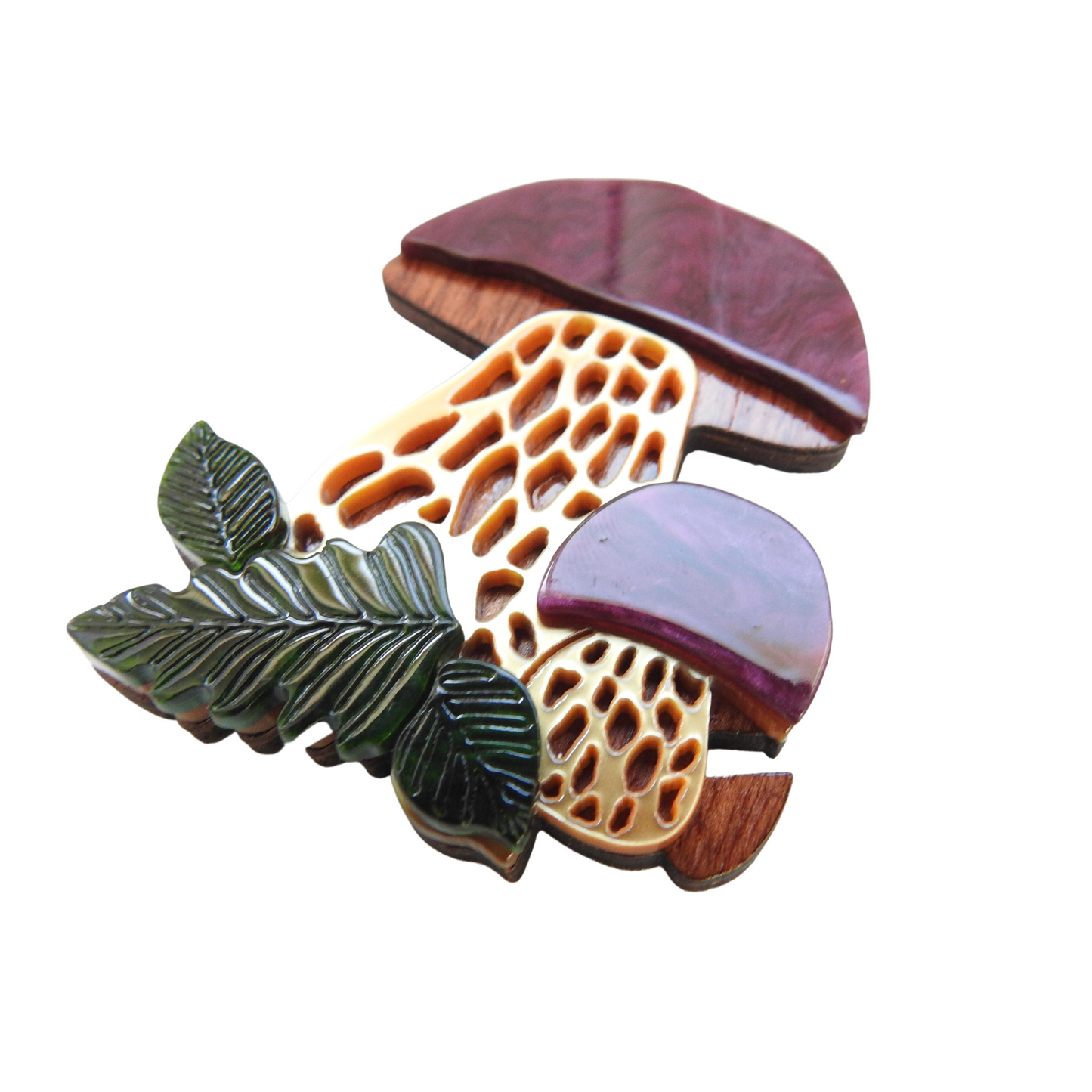 mushroom brooch