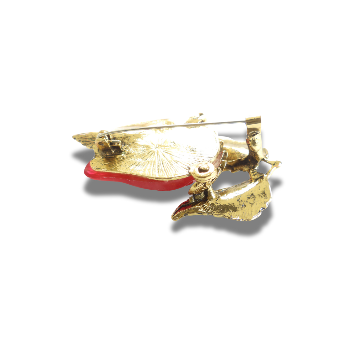 Jumbo strawberry brooch jewelry