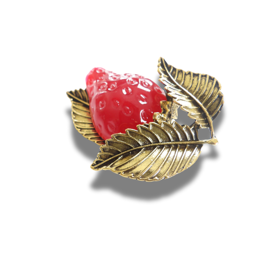 Jumbo strawberry brooch jewelry