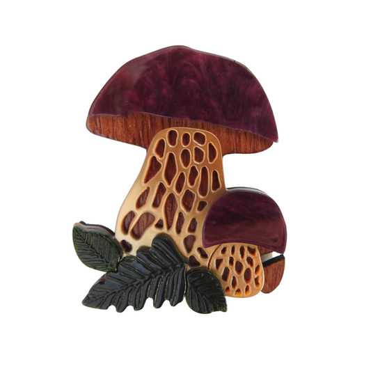 mushroom brooch