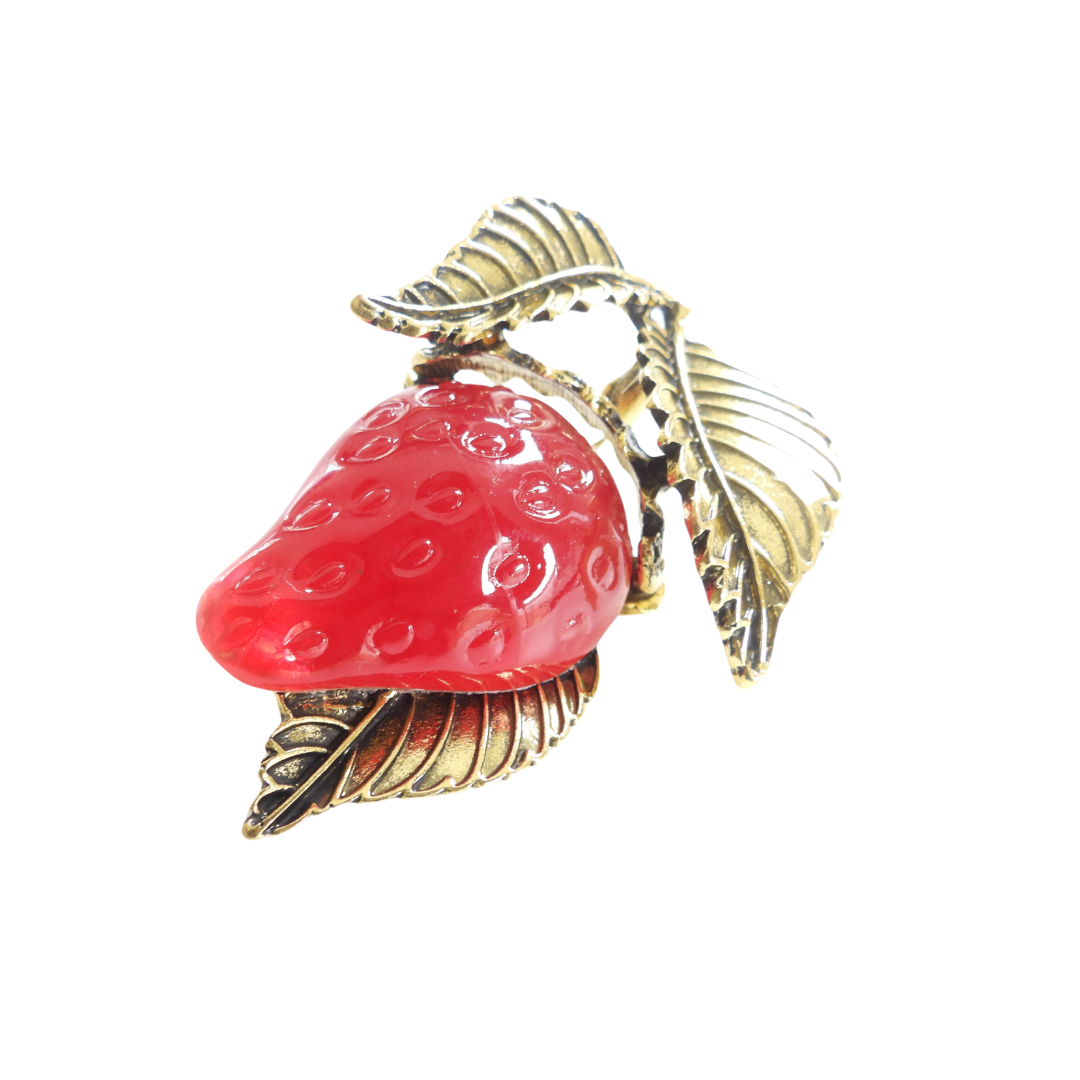 Jumbo strawberry brooch jewelry