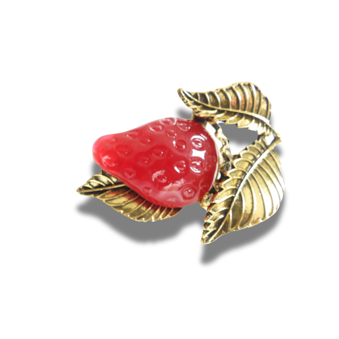 Jumbo strawberry brooch jewelry
