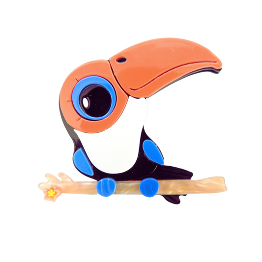 Toucan brooch for women