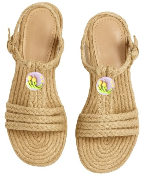 Purple Flower Buttons – 22mm Tulip Design Resin Buttons (Set of 5)