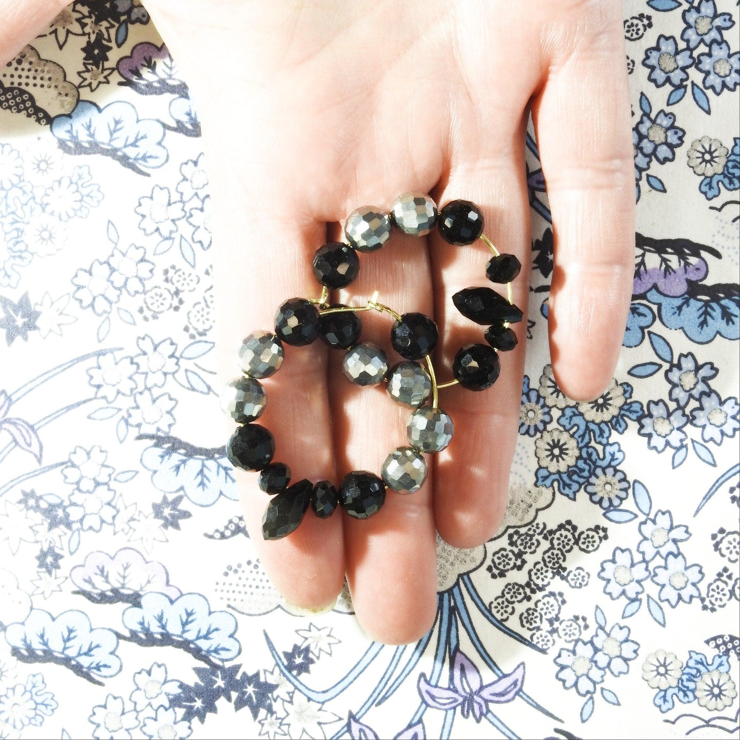 big black earrings hoops