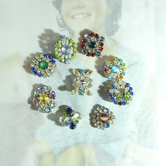 Blue glass buttons
