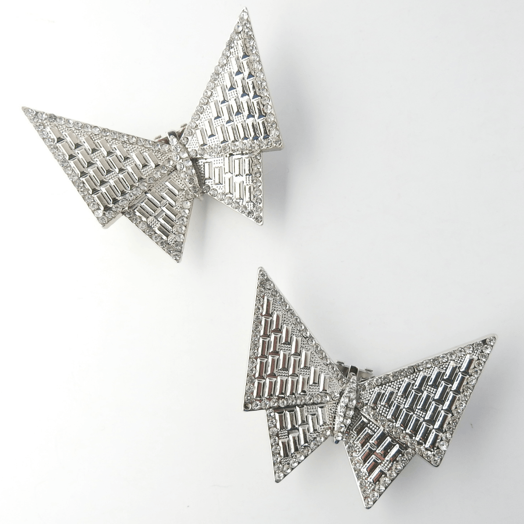rhinestone butterfly shoe clips
