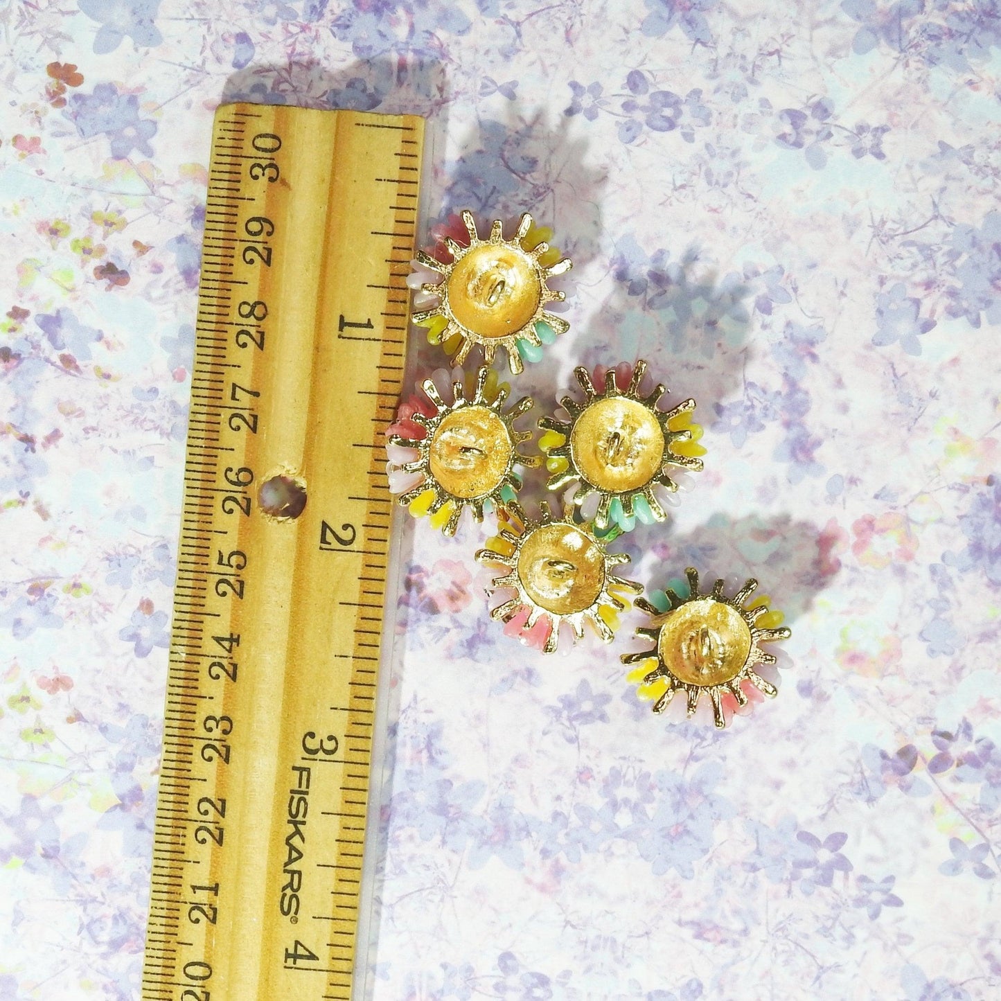 large flower buttons