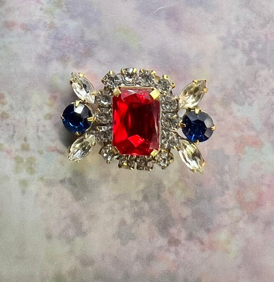 Crystal button embellishment
