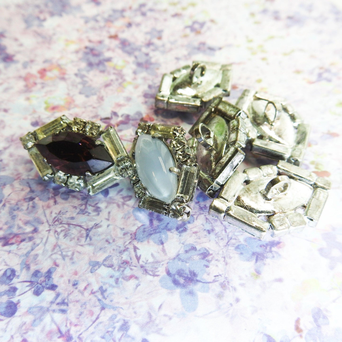 Fancy crystal buttons
