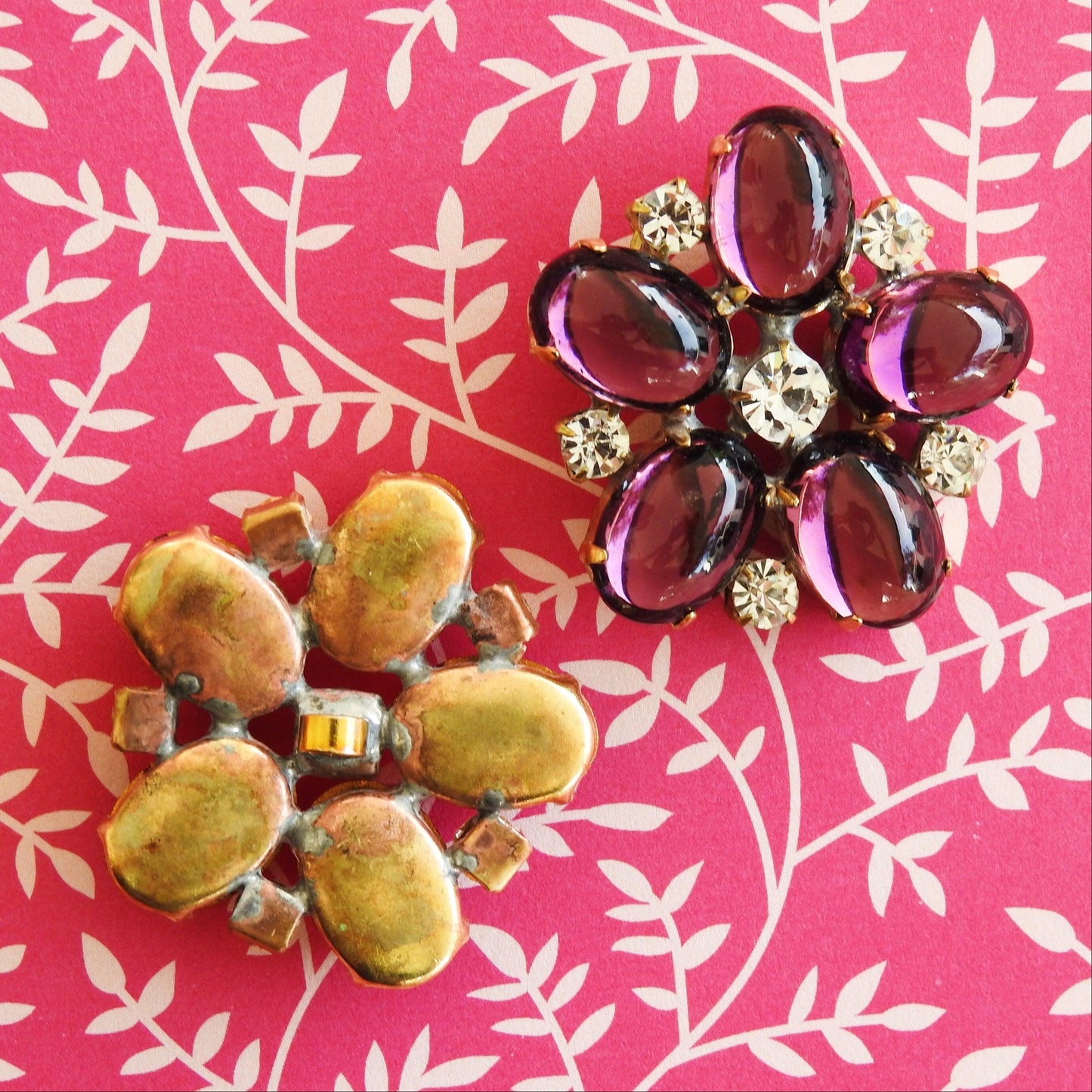 floral buttons with shanks