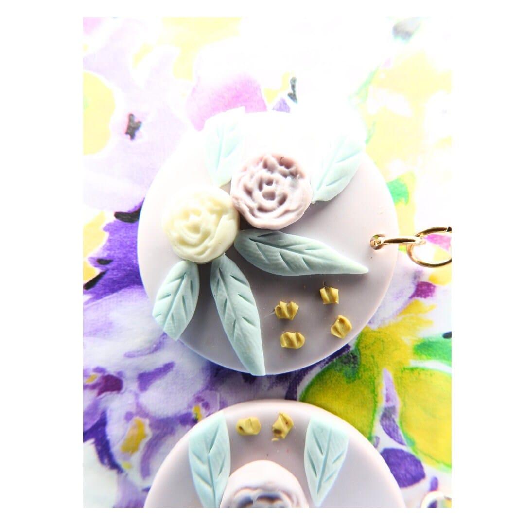 floral wedding earrings clip on