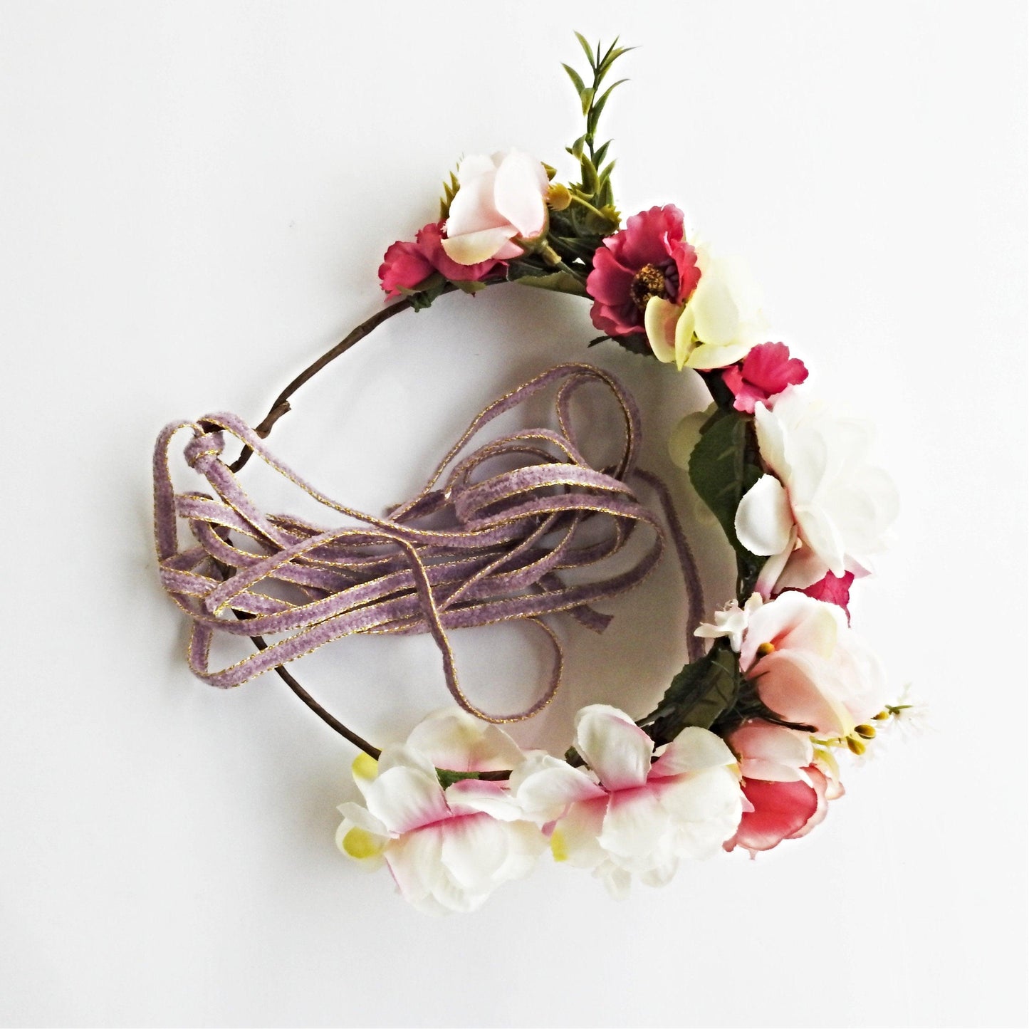 Flower crown, Bohemian bridal, pastel pink crowns wedding dress accessories, hair boho gift idea headband piece fall country ideas romantic