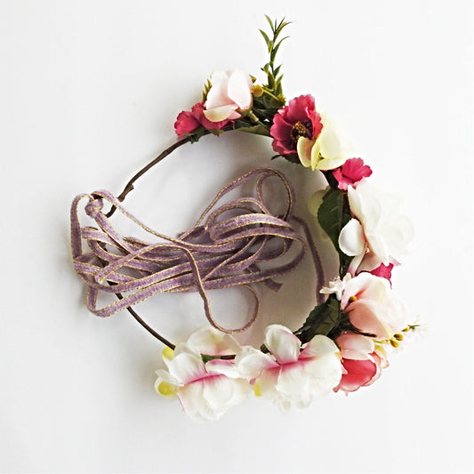 Flower crown, Bohemian bridal, pastel pink crowns wedding dress accessories, hair boho gift idea headband piece fall country ideas romantic