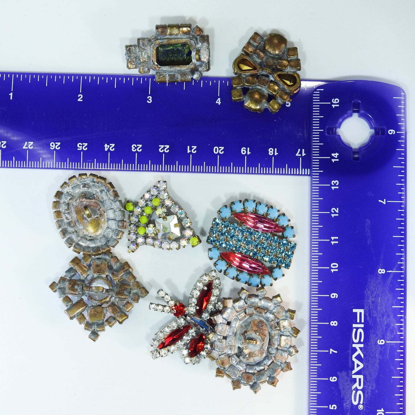 Unique antique Czech buttons for jewelry making
