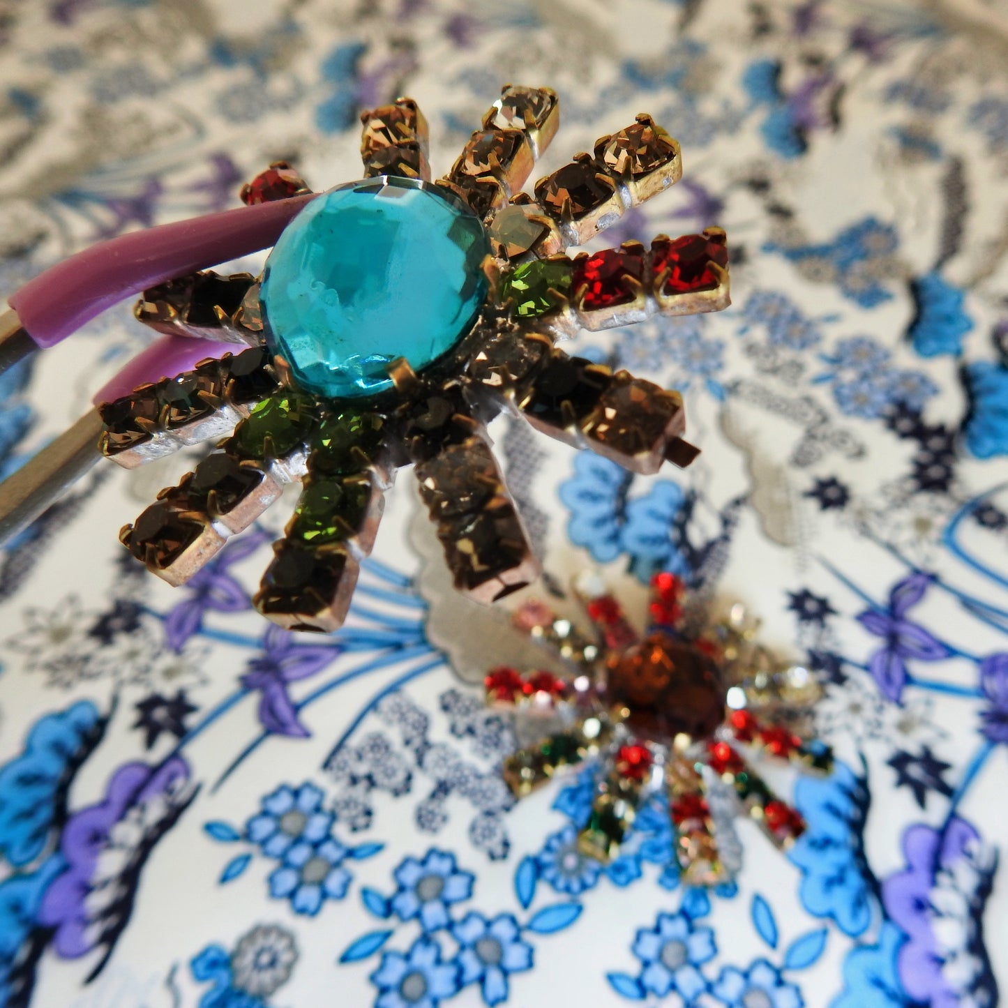 Unusual glass buttons for fashion accessories