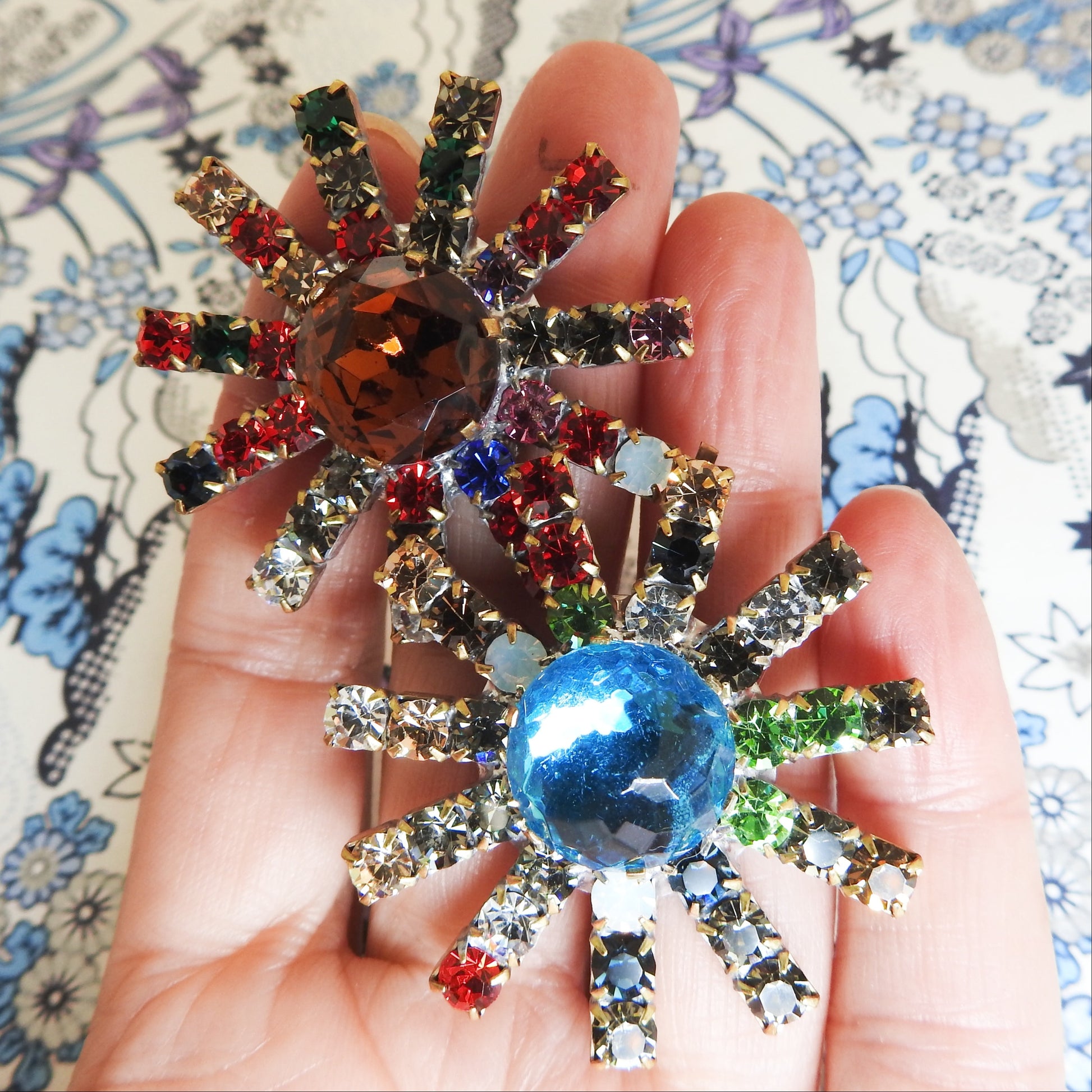 Unusual glass buttons for fashion accessories