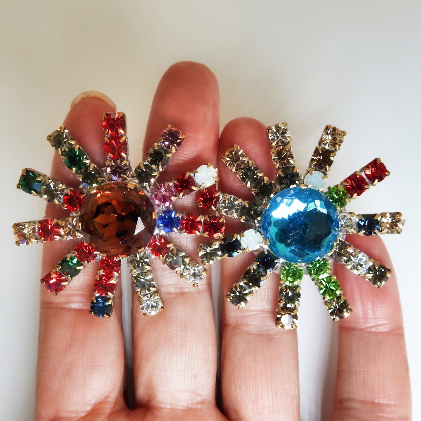 Unusual glass buttons for fashion accessories