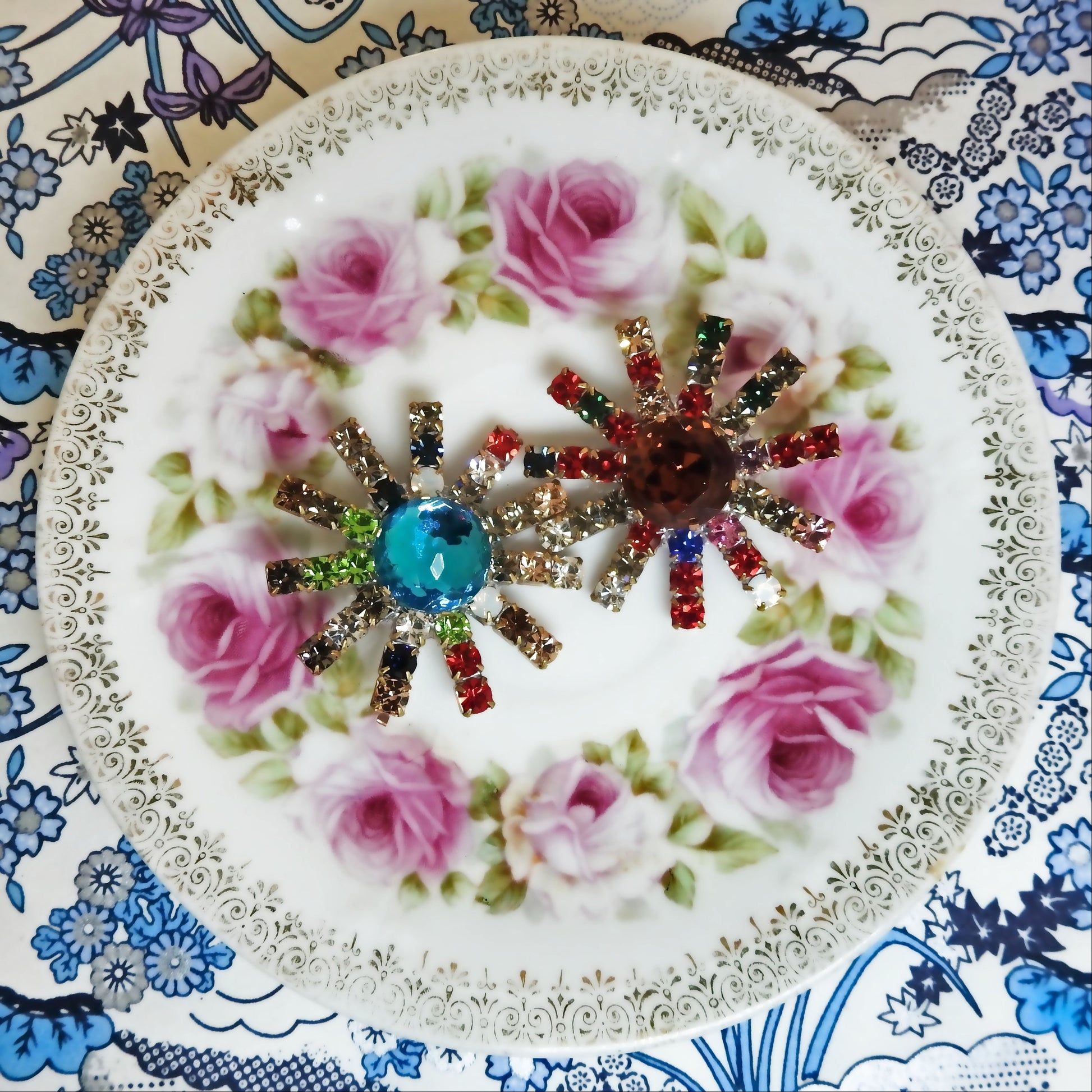 Unusual glass buttons for fashion accessories