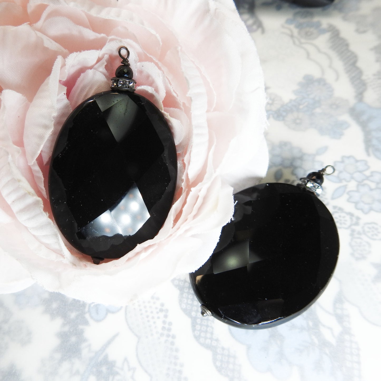 One of the kind vintage glass pendants