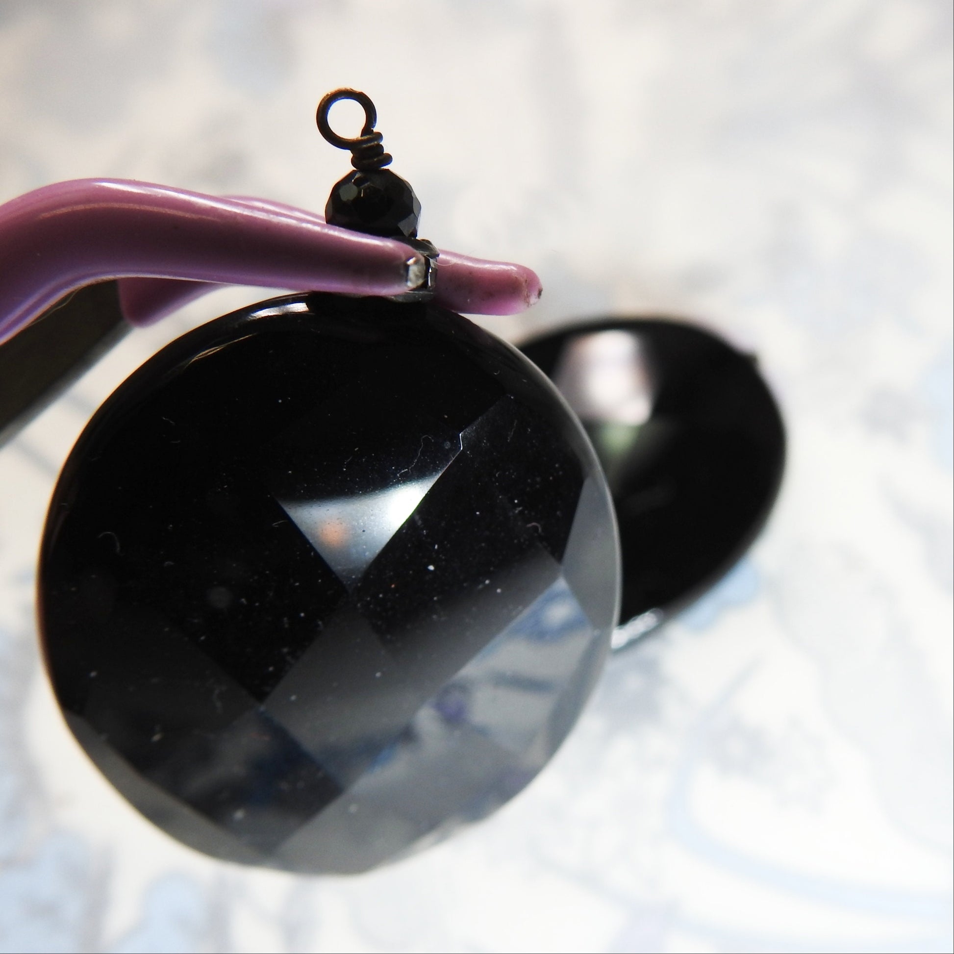One of the kind vintage glass pendants