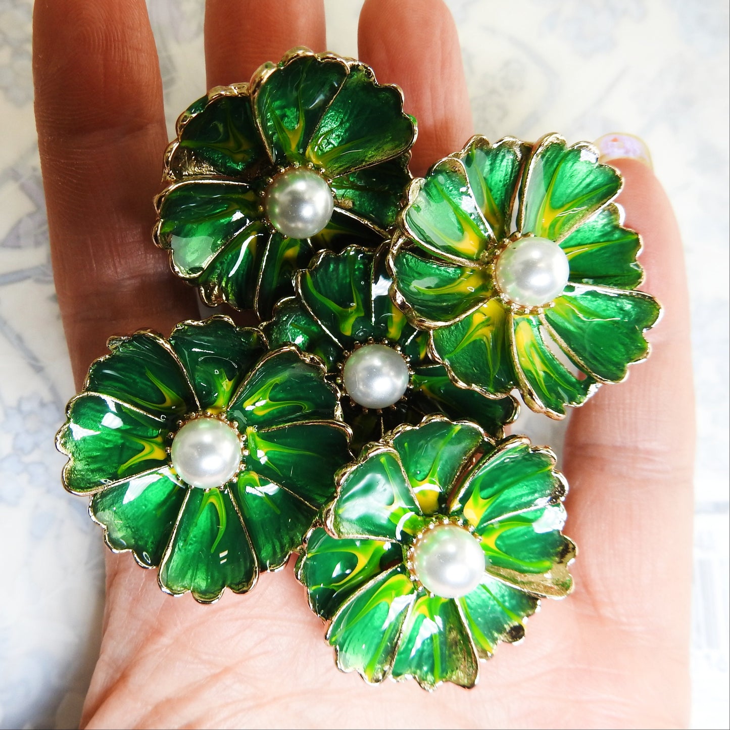 Large flower snap buttons