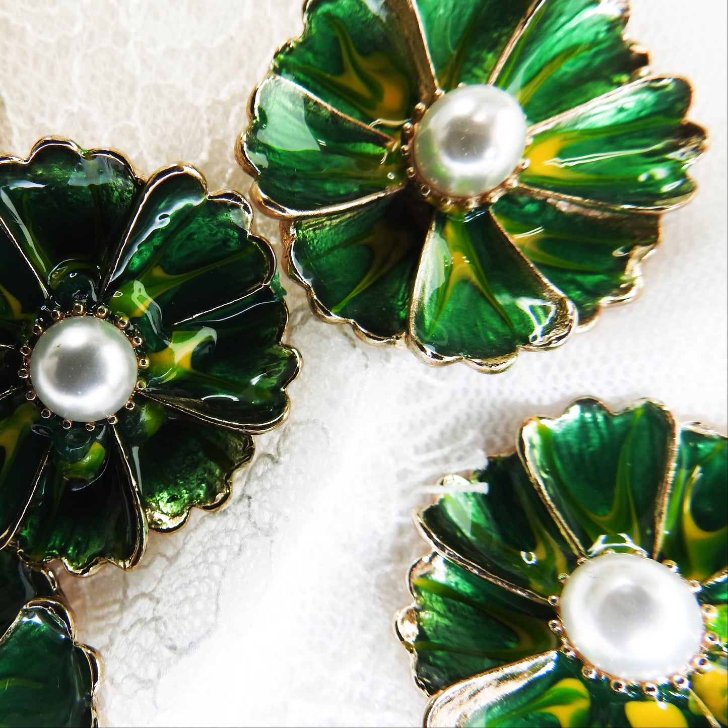 Large flower snap buttons
