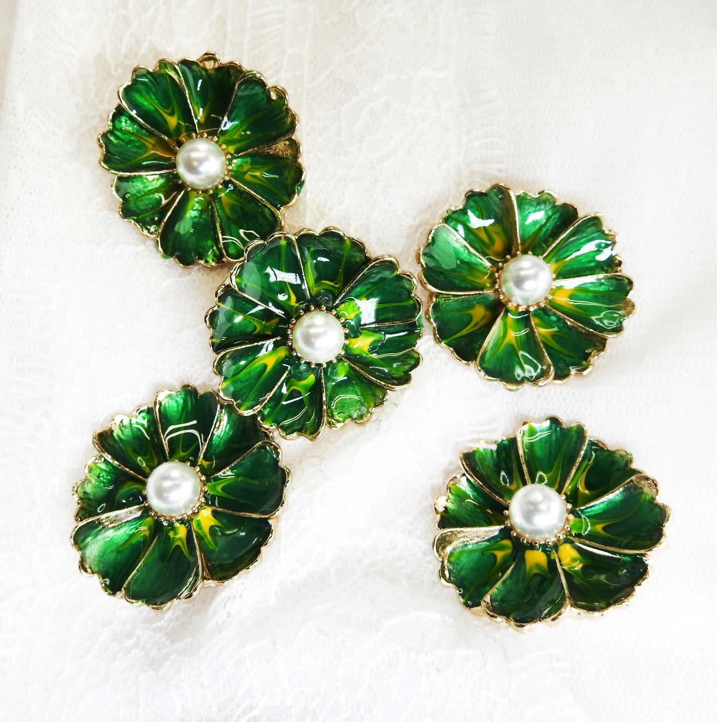Large flower snap buttons