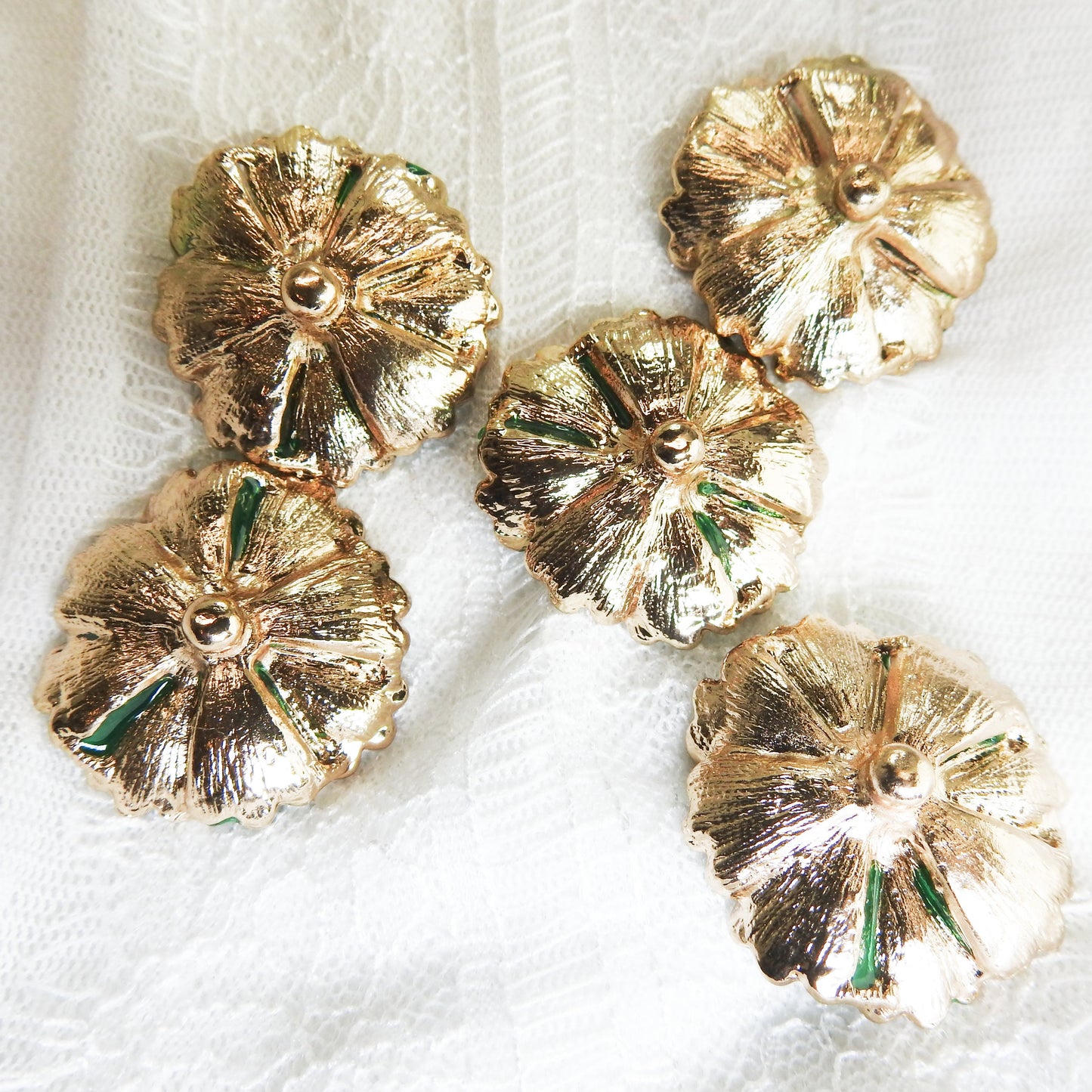 Large flower snap buttons