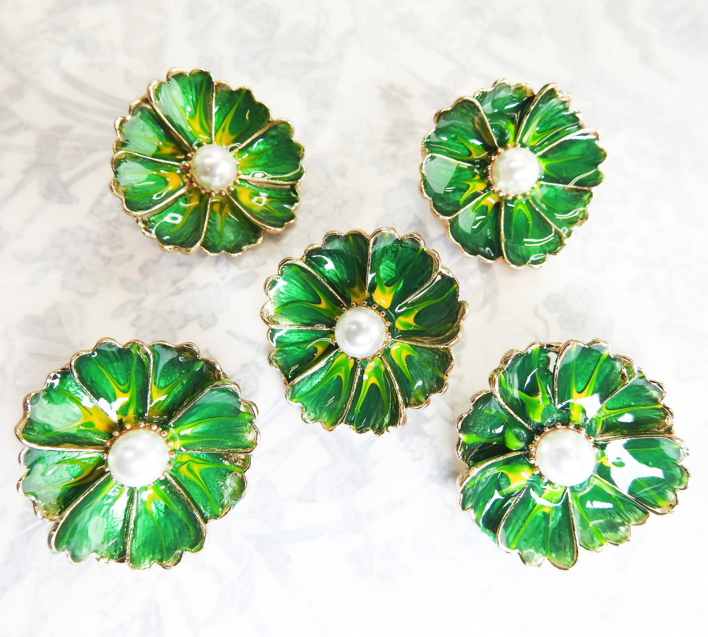 Large flower snap buttons