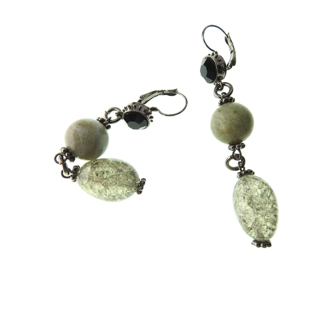 Vintage Smoky Quartz Drop Earrings
