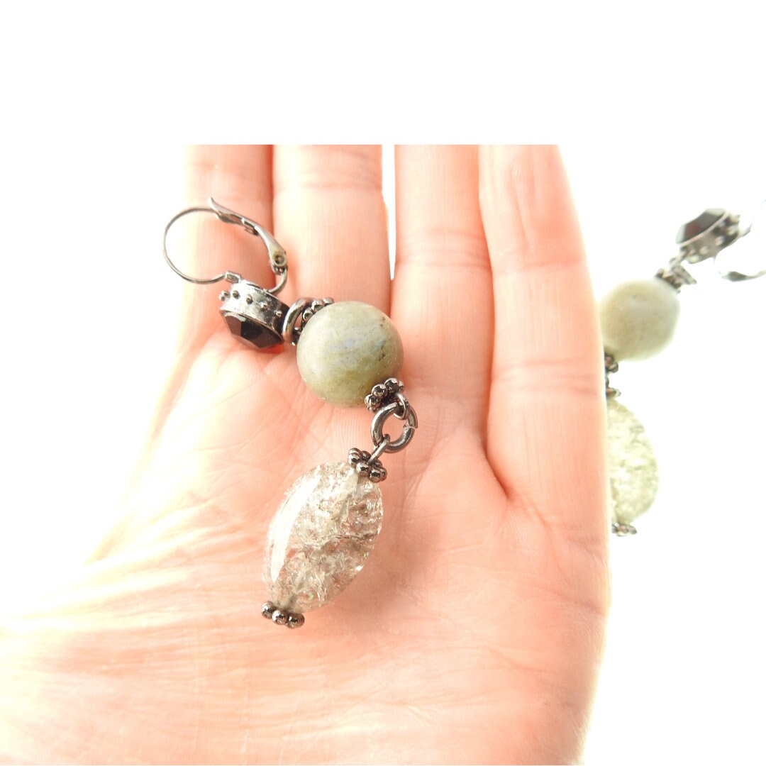 Vintage Smoky Quartz Drop Earrings