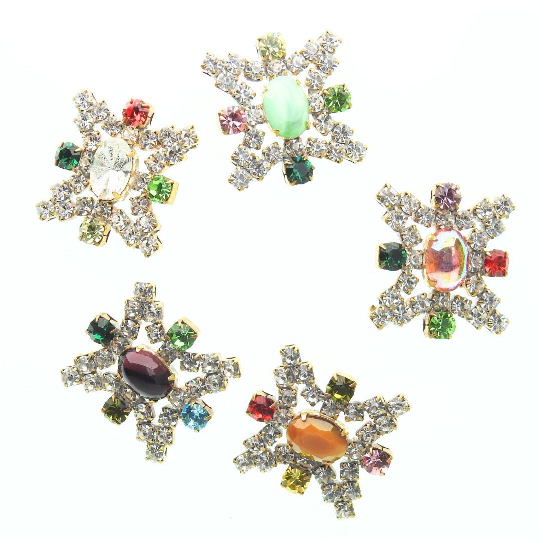 Fancy Crystal Glass Fasteners