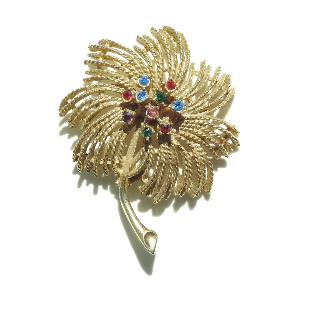 Sarah Coventry flower brooch1