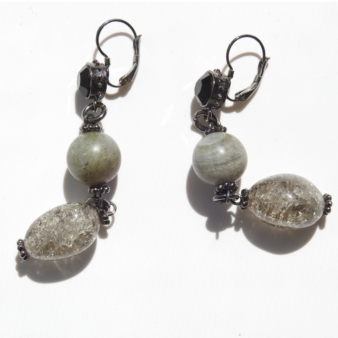 Vintage Smoky Quartz Drop Earrings