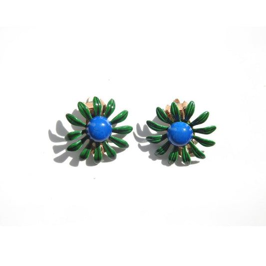 daisy clip on earrings