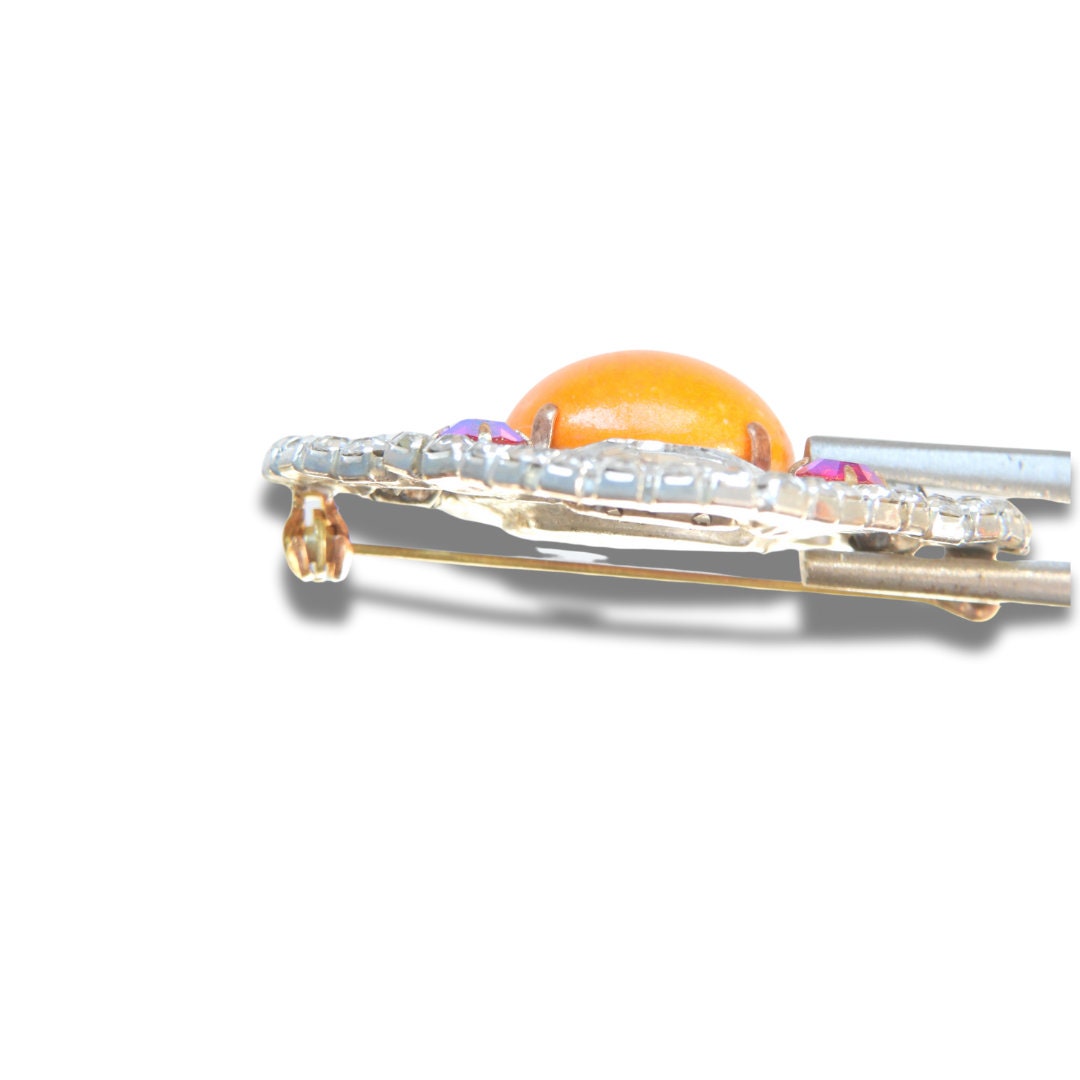 Czech glass brooch