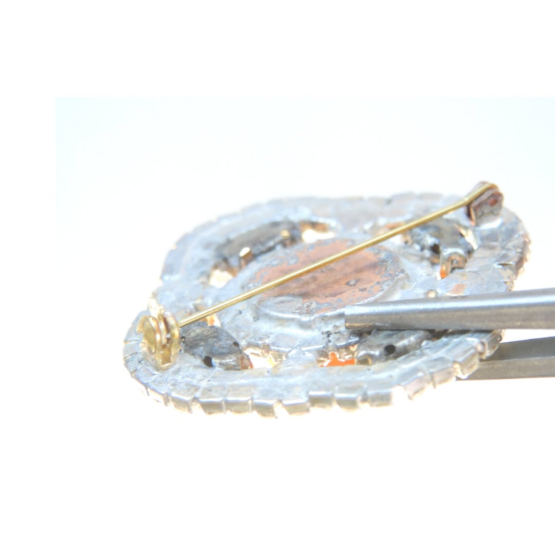 Czech glass brooch