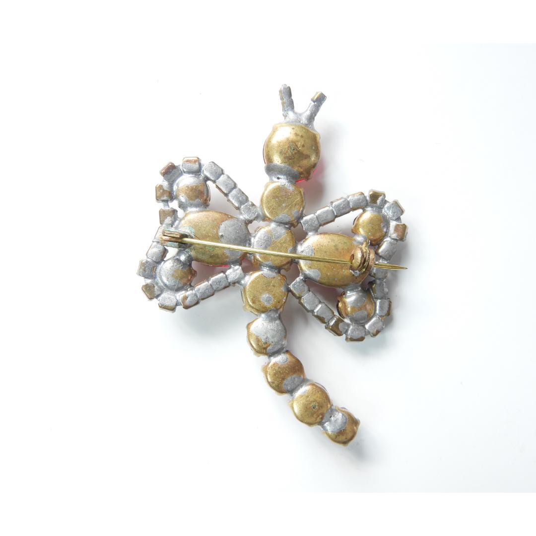 Dragonfly Czech Glass Brooch