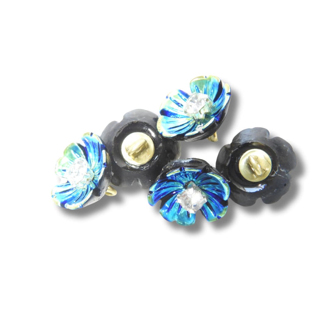 Blue Flower Buttons for Sewing