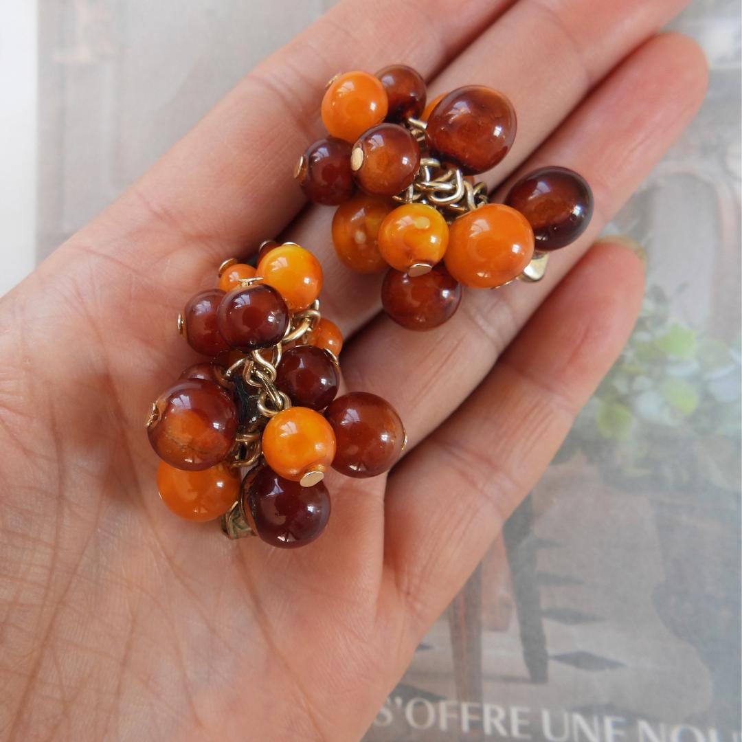 Vintage Clip On Dangling Earrings